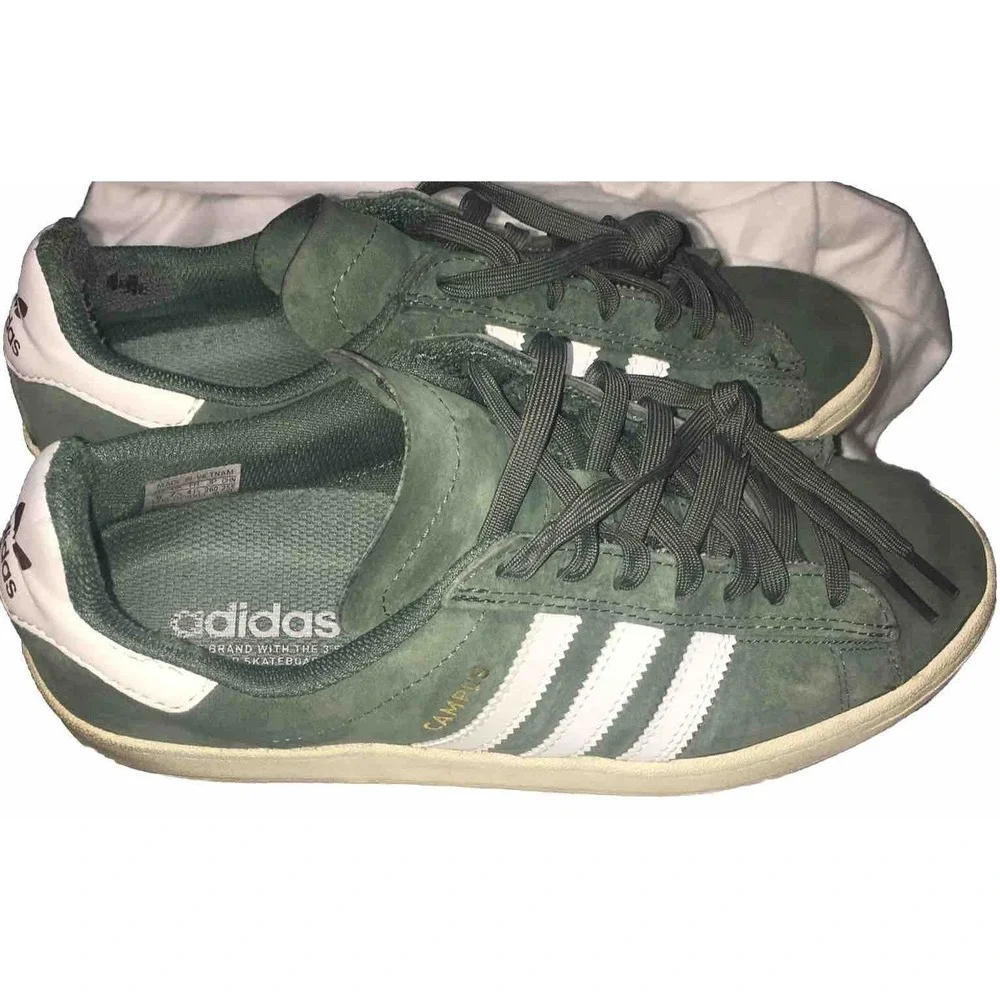 Adidas Campus Suede Sneakers Olive Green Size M8,W10